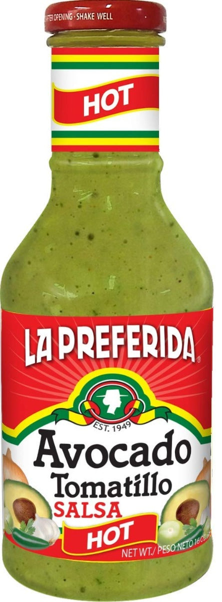 LA PREFERIDA: Avocado Tomatillo Salsa Hot, 16 oz